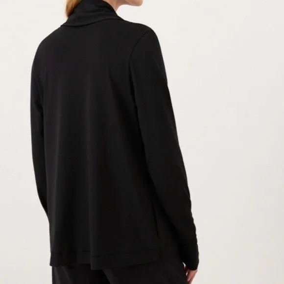 Pact Women’s Organic Luxe Essential Swing Cardigan Size L Black Sustainable - Picture 2 of 8